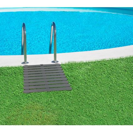 WENKO 22947100-Αντιολισθητικό πατάκι ντους για εσωτερική & εξωτερική χρήση 55x55 cm γκρι