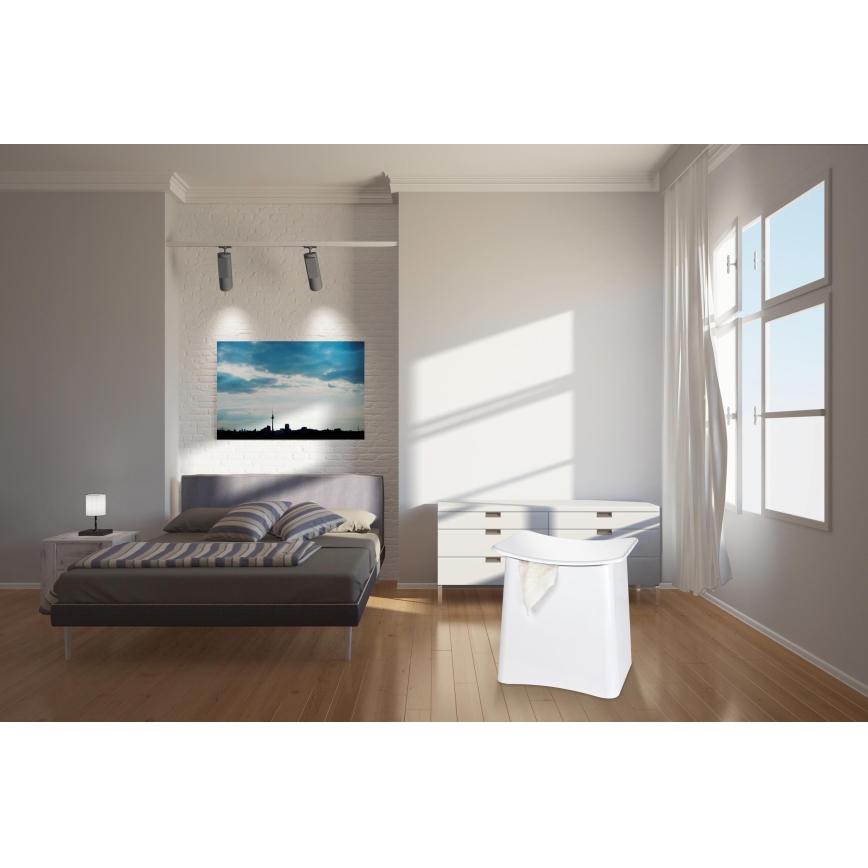 WENKO 22949100 - Σκαμπό WING 45x48 εκ. λευκό/μαύρο