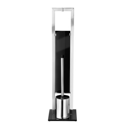 WENKO 22983100 - Βούρτσα WC RIVALTA 18x70 cm ανοξείδωτη/ασημί/μαύρη