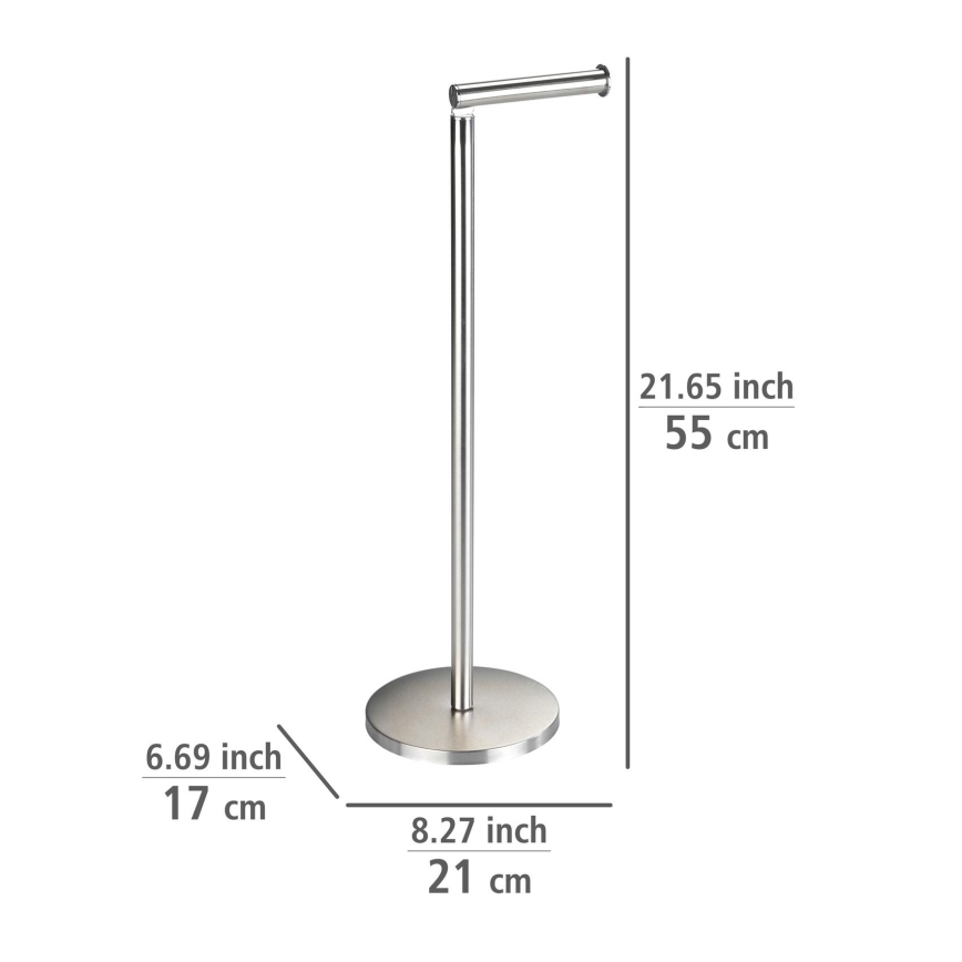 WENKO 22985100 - Βάση για χαρτί υγείας 21x55 cm, ανοξείδωτο/ασημί