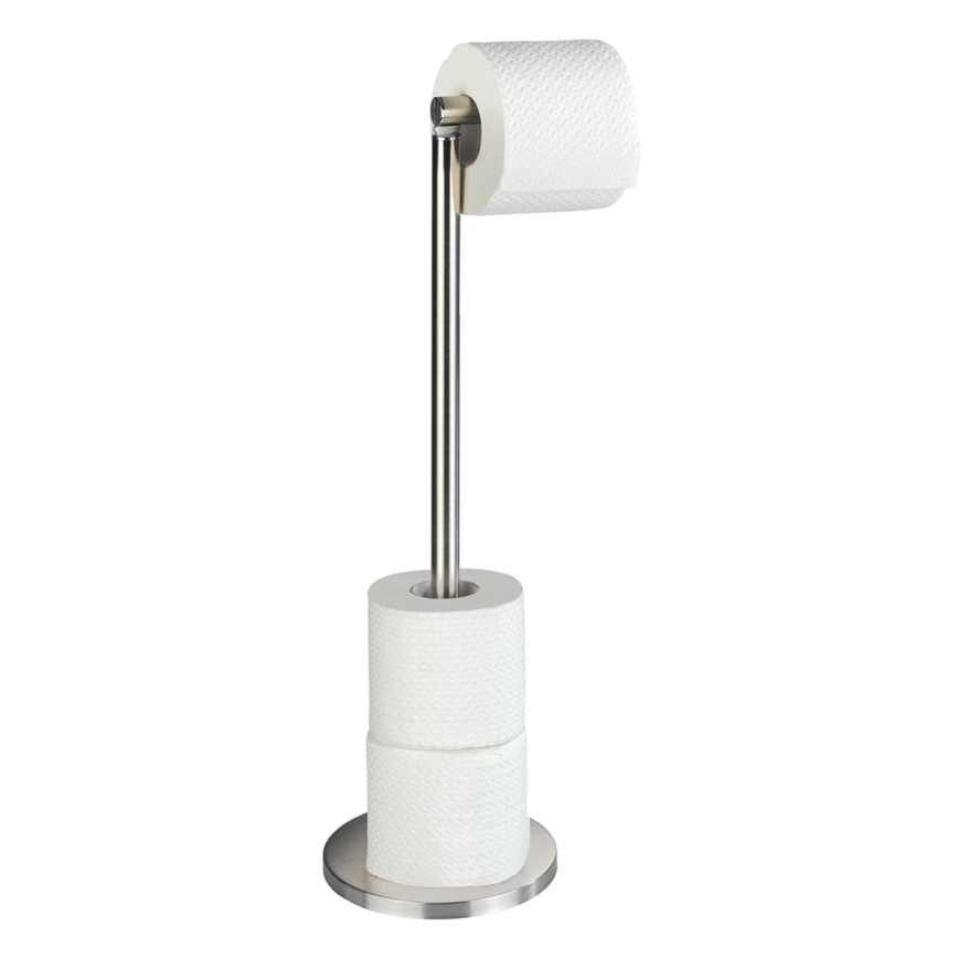 WENKO 22985100 - Βάση για χαρτί υγείας 21x55 cm, ανοξείδωτο/ασημί