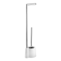 WENKO 22989100 - Βούρτσα WC AVOLA 13x70 cm ανοξείδωτη/λευκή/ασημί