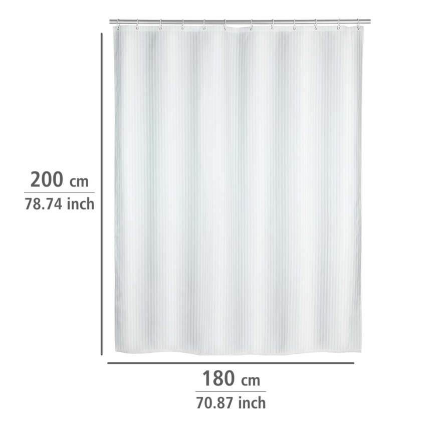 WENKO 23062100 - Κουρτίνα ντους PALAIS 180x200 cm λευκή