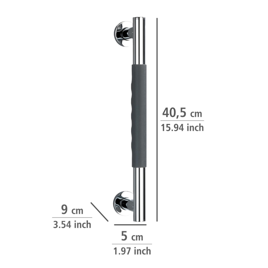 WENKO 23284100-Χειρολαβή SECURA 40,5x9 cm ανοξείδωτο/ανθρακί/γυαλιστερό χρώμιο