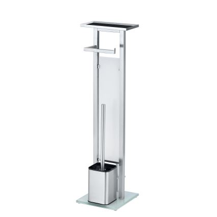 WENKO 23364100 - Βούρτσα WC DEBAR 21x70,5 cm ανοξείδωτη/σατινέ/λευκή