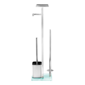 WENKO 23364100 - Βούρτσα WC DEBAR 21x70,5 cm ανοξείδωτη/σατινέ/λευκή