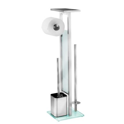 WENKO 23364100 - Βούρτσα WC DEBAR 21x70,5 cm ανοξείδωτη/σατινέ/λευκή