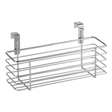 WENKO 2344100 - Καλάθι SLIM 24x11,5 cm γυαλιστερό χρώμιο/μαύρο