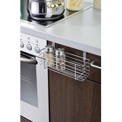 WENKO 2344100 - Καλάθι SLIM 24x11,5 cm γυαλιστερό χρώμιο/μαύρο