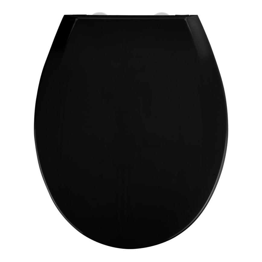 WENKO 23443100-WC κάθισμα τουαλέτας KOS 44x37 cm μαύρο/ασημί