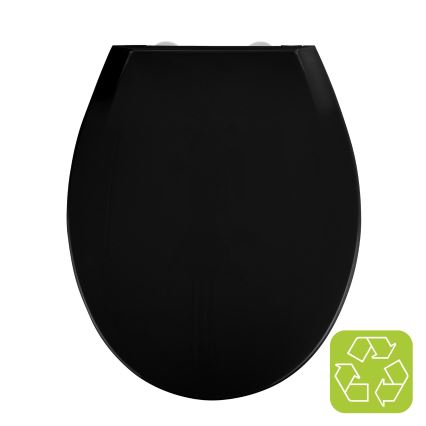 WENKO 23443100-WC κάθισμα τουαλέτας KOS 44x37 cm μαύρο/ασημί