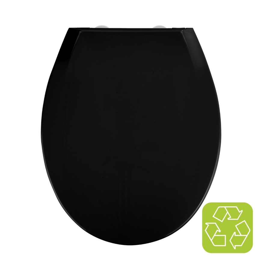 WENKO 23443100-WC κάθισμα τουαλέτας KOS 44x37 cm μαύρο/ασημί