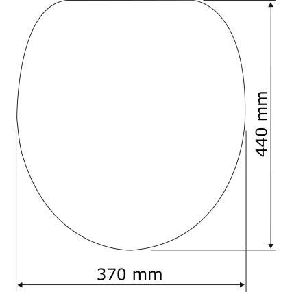 WENKO 23443100-WC κάθισμα τουαλέτας KOS 44x37 cm μαύρο/ασημί