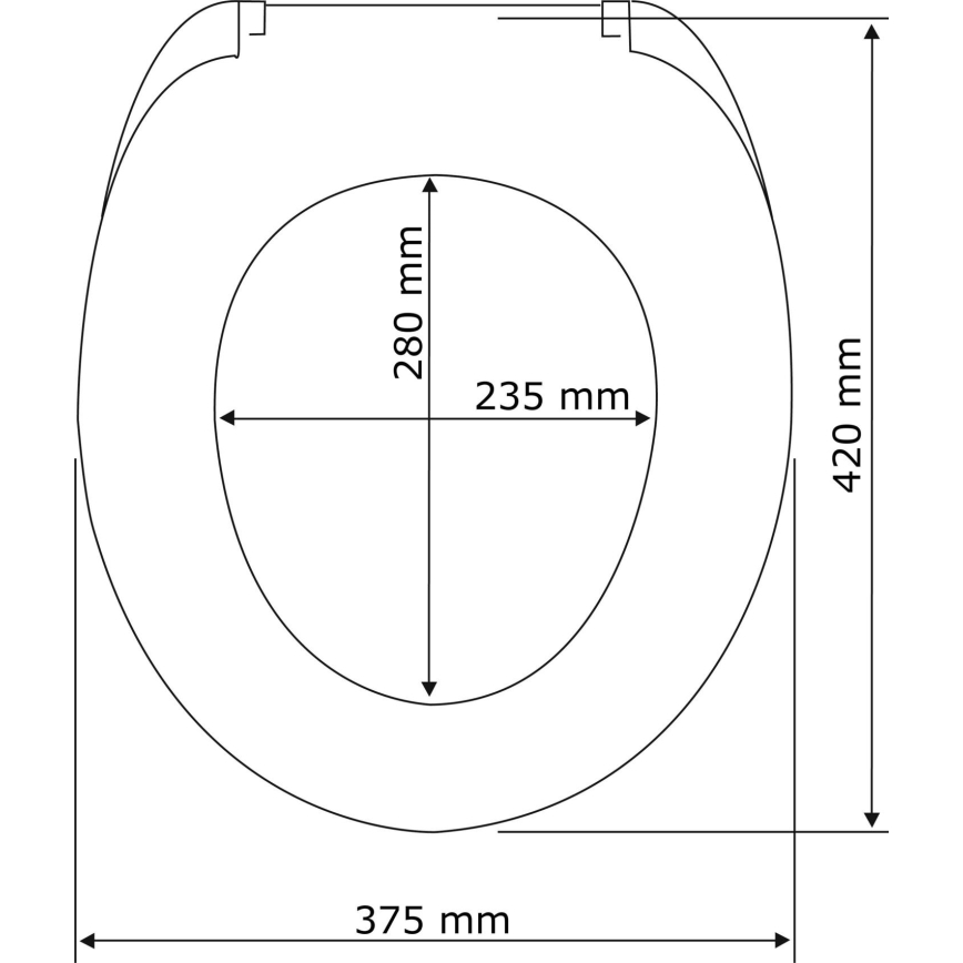 WENKO 23443100-WC κάθισμα τουαλέτας KOS 44x37 cm μαύρο/ασημί