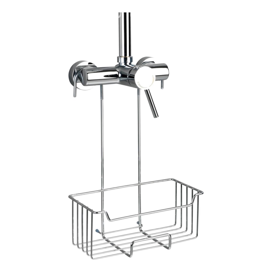 WENKO 23499100 - Ράφι ντους MILO 25 x 36 εκ., ανοξείδωτο ατσάλι/ασημί/διάφανο