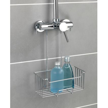 WENKO 23499100 - Ράφι ντους MILO 25 x 36 εκ., ανοξείδωτο ατσάλι/ασημί/διάφανο