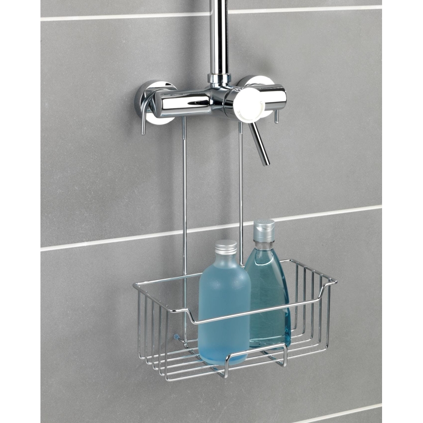 WENKO 23499100 - Ράφι ντους MILO 25 x 36 εκ., ανοξείδωτο ατσάλι/ασημί/διάφανο