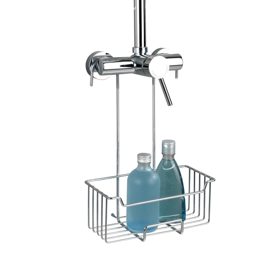 WENKO 23499100 - Ράφι ντους MILO 25 x 36 εκ., ανοξείδωτο ατσάλι/ασημί/διάφανο