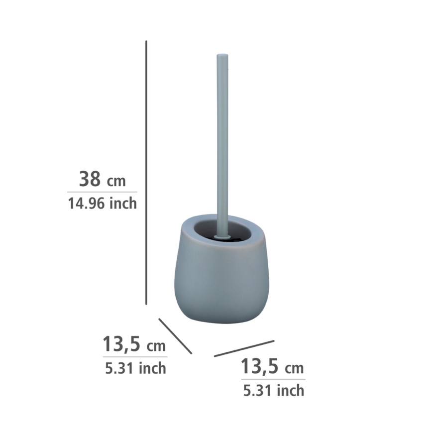 WENKO 23650100 - Βούρτσα WC BADI 13,5x38 cm γκρι