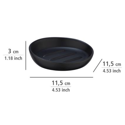 WENKO 23653100 - Σαπουνοθήκη BADI 11,5x3 cm μαύρη