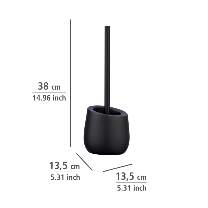 WENKO 23654800 - Βούρτσα WC BADI 13,5x38 cm μαύρη