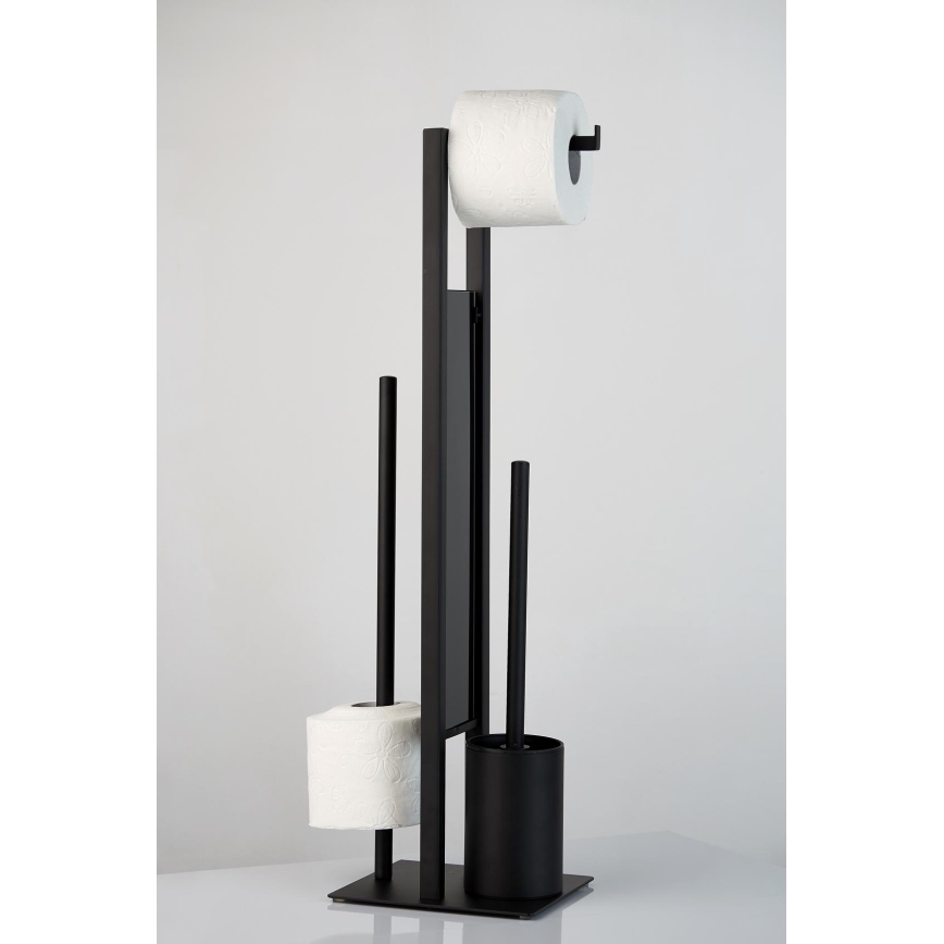 WENKO 23708100 - Βούρτσα τουαλέτας RIVALTA 18x70 cm μαύρη