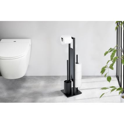 WENKO 23708100 - Βούρτσα τουαλέτας RIVALTA 18x70 cm μαύρη