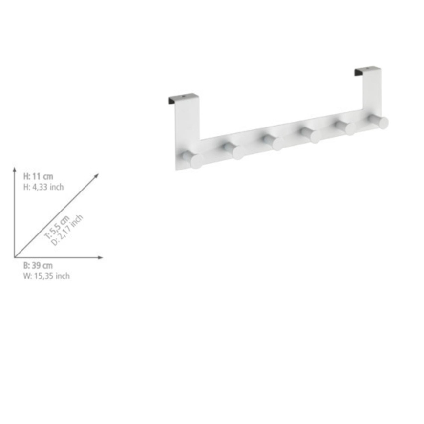 WENKO 23724100-Κρεμάστρα CELANO 39x11 εκ. λευκή