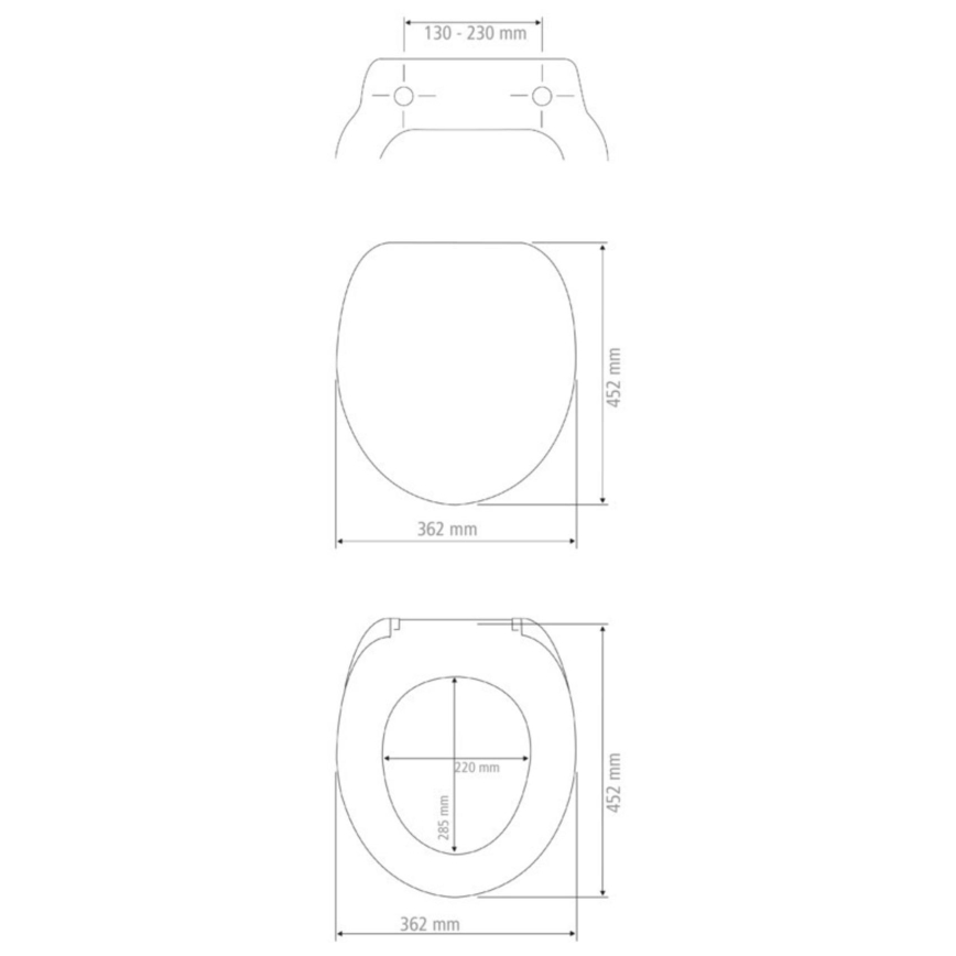WENKO 23827100-WC κάθισμα WC SEDILO 45,2x36,2 cm μαύρο/ασημί