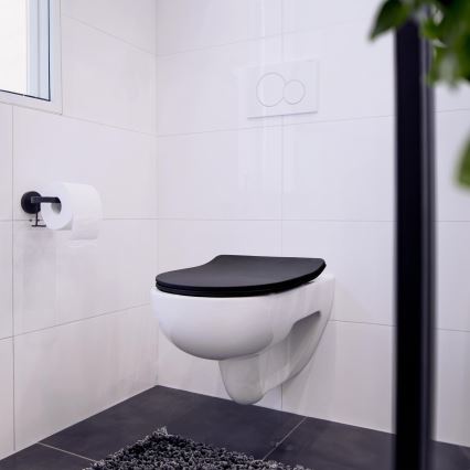 WENKO 23827100-WC κάθισμα WC SEDILO 45,2x36,2 cm μαύρο/ασημί