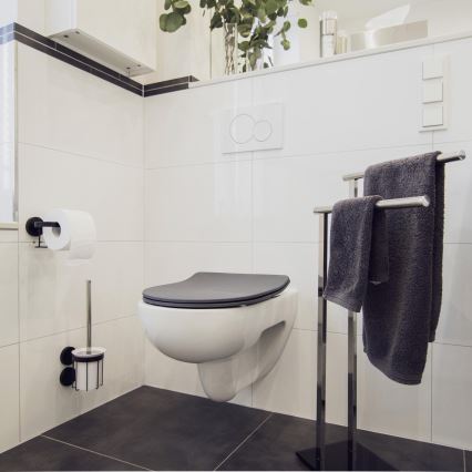 WENKO 23828100-WC κάθισμα WC SEDILO 45,2x36,2 cm γκρι/ασημί