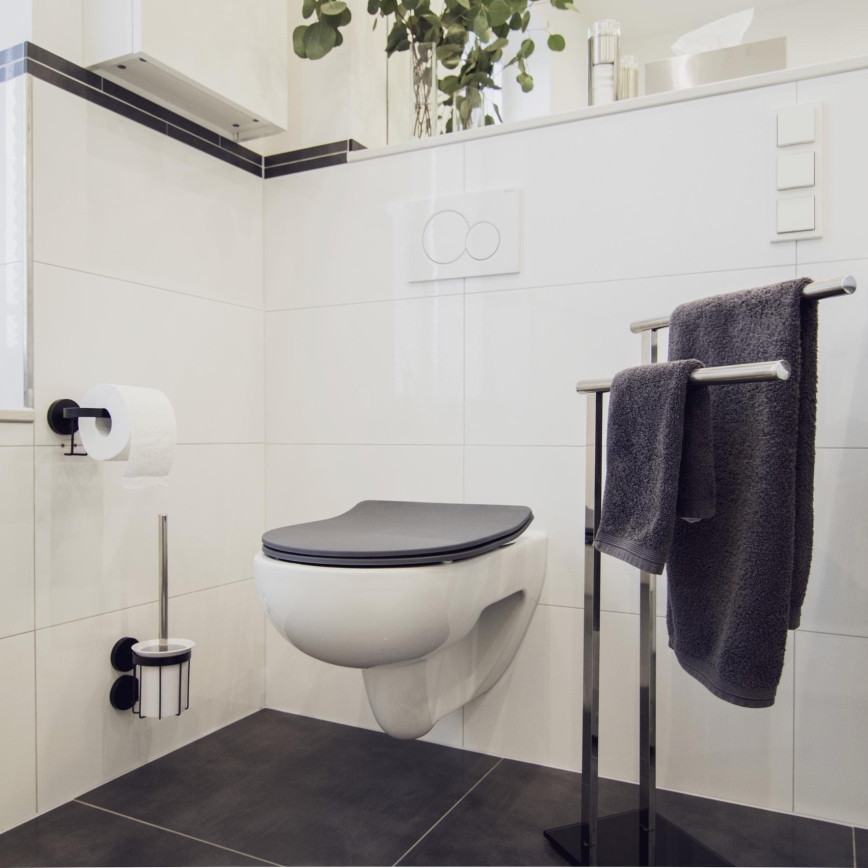 WENKO 23828100-WC κάθισμα WC SEDILO 45,2x36,2 cm γκρι/ασημί