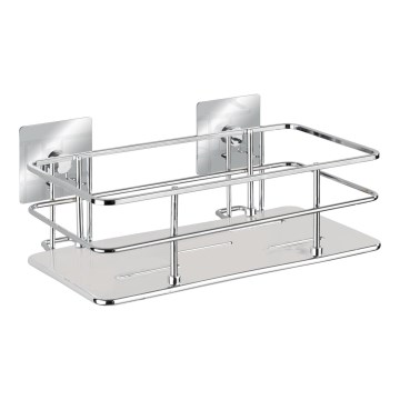 WENKO 23854800-Ράφι TURBO-LOC QUADRO ED. 24x14,5 εκ. ανοξείδωτο/γυαλιστερό χρώμιο