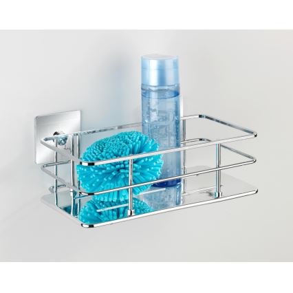 WENKO 23854800-Ράφι TURBO-LOC QUADRO ED. 24x14,5 εκ. ανοξείδωτο/γυαλιστερό χρώμιο