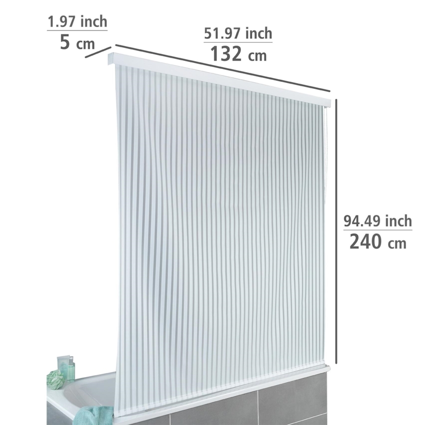 WENKO 23864100 - Ρολό ντους 132x240 cm λευκό