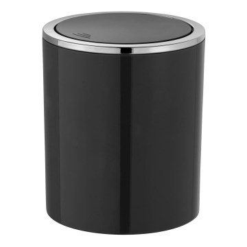 WENKO 23934100 - Κάδος INCA 14x16,8 cm μαύρο/γυαλιστερό χρώμιο