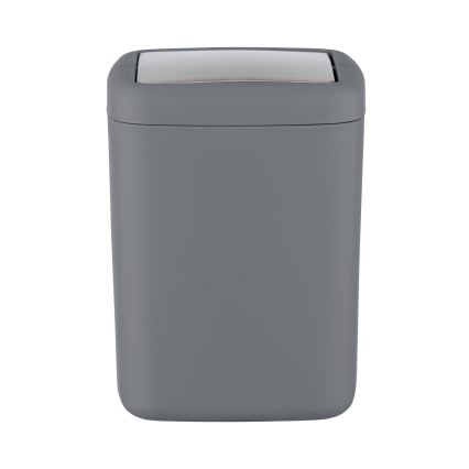 WENKO 23979100 - Κάδος απορριμμάτων BARCELONA 15x20 cm ανθρακί/γυαλιστερό χρώμιο