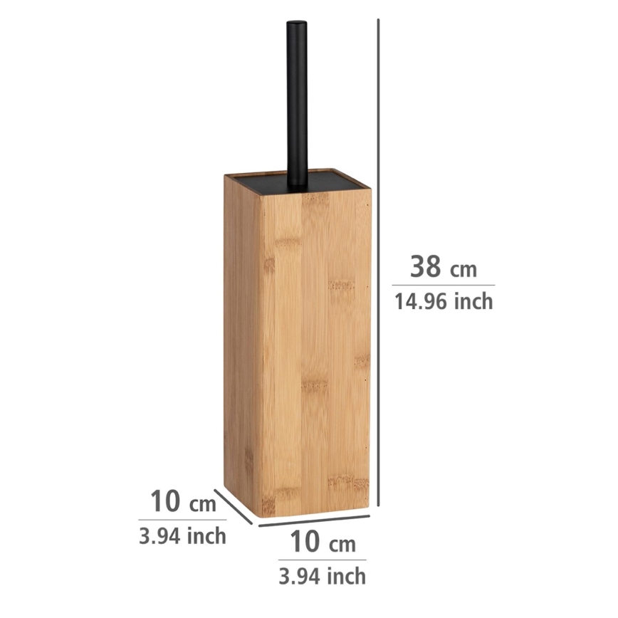WENKO 23985100 - Βούρτσα WC PADUA 10x38 cm καφέ/μαύρο