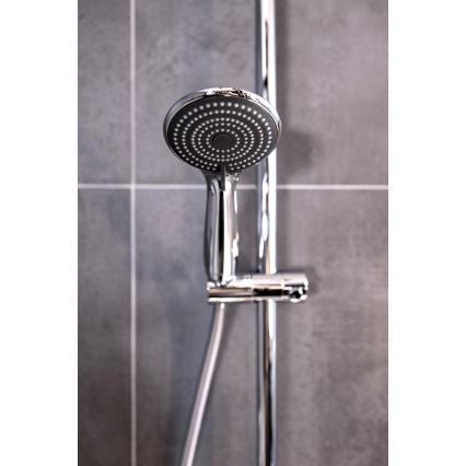 WENKO 23992100 - Κεφαλή ντους WATERSAVING SYSTEM 9,5x9,5 εκ. γυαλιστερό χρώμιο/γκρι