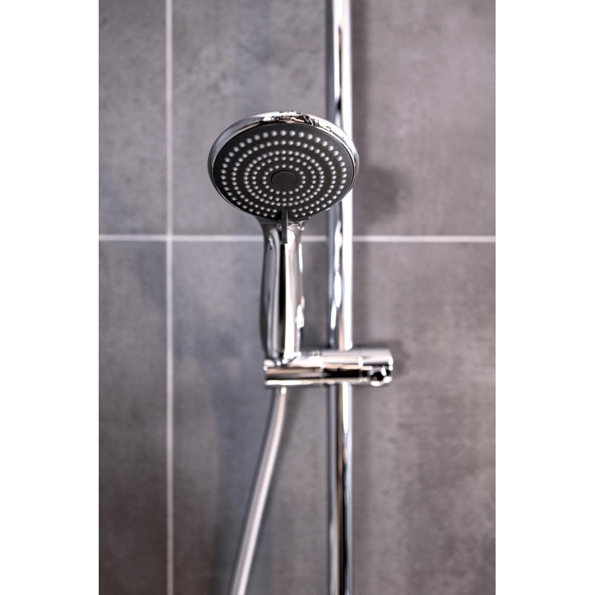 WENKO 23992100 - Κεφαλή ντους WATERSAVING SYSTEM 9,5x9,5 εκ. γυαλιστερό χρώμιο/γκρι