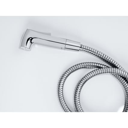 WENKO 23999100 - Σετ μπιντέ Σύστημα Εξοικονόμησης Νερού 12x7 cm, γυαλιστερό χρώμιο/ασημί