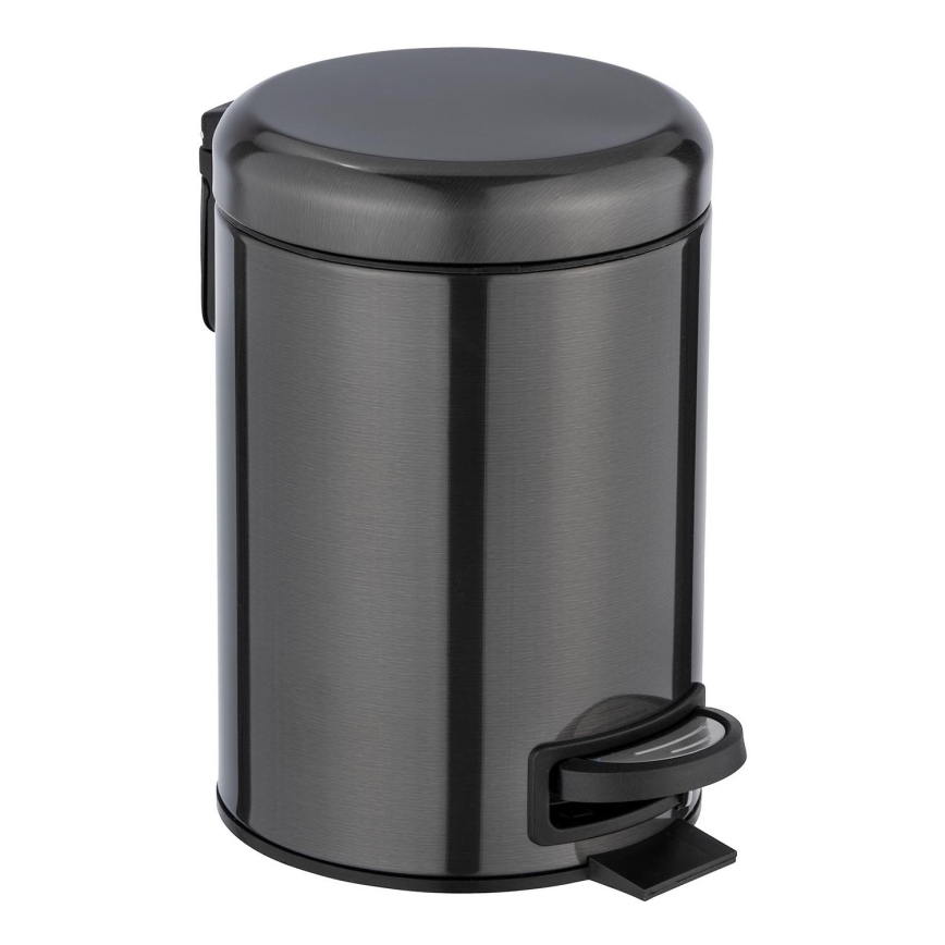 WENKO 24035100 - Κάδος LEMAN 17x25 cm ανοξείδωτο/μαύρο