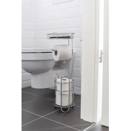 WENKO 24074800 - Βάση για χαρτί τουαλέτας 16x59 εκ., γυαλιστερό χρώμιο