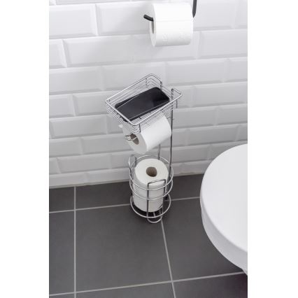WENKO 24074800 - Βάση για χαρτί τουαλέτας 16x59 εκ., γυαλιστερό χρώμιο
