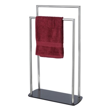 WENKO 24076800 - Πετσετοθήκη RAVINA 48x80 cm ανοξείδωτο ατσάλι/ασημί/μαύρο