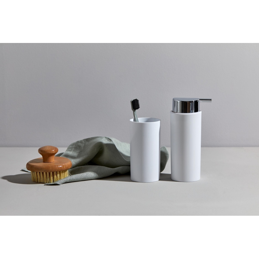 WENKO 24077800 - Σετ CALVO 6,5x13 cm λευκό/γυαλιστερό χρώμιο