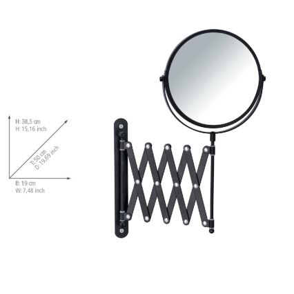 WENKO 24100100 - Καθρέφτης EXCLUSIVE 219x373,9 cm μαύρος