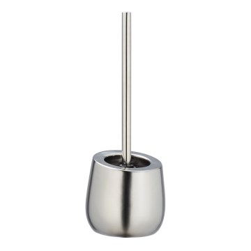 WENKO 24140100 - Βούρτσα WC BADI 13,5x38 cm ασημί