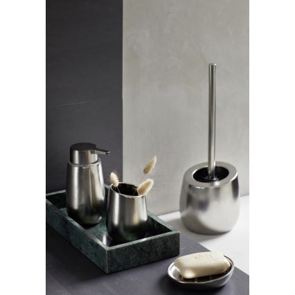 WENKO 24140100 - Βούρτσα WC BADI 13,5x38 cm ασημί