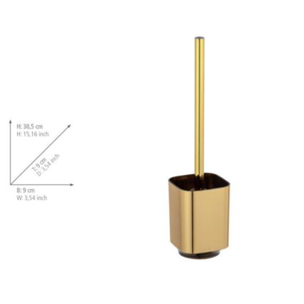 WENKO 24162100 - Βούρτσα WC AURON 9x38,5 cm χρυσή